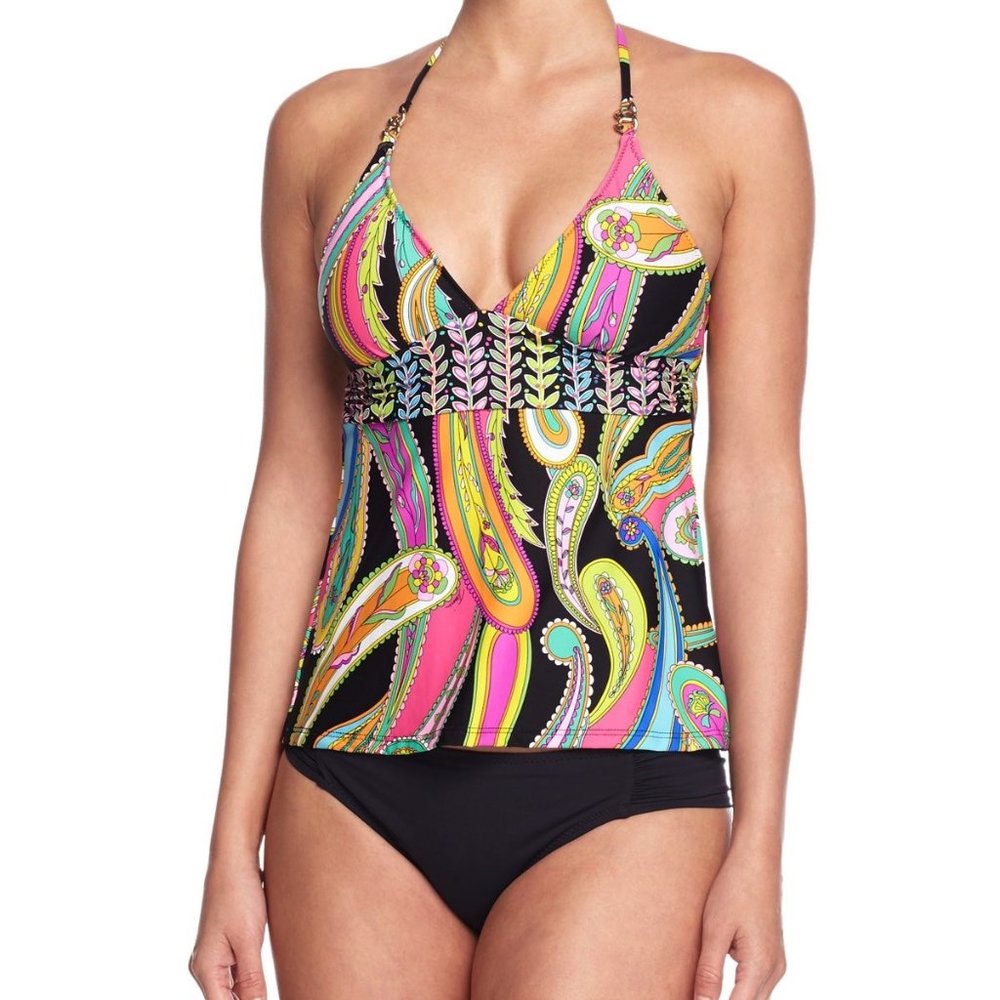 Trina Turk Paisley Tankini Top & Bottom Set 4